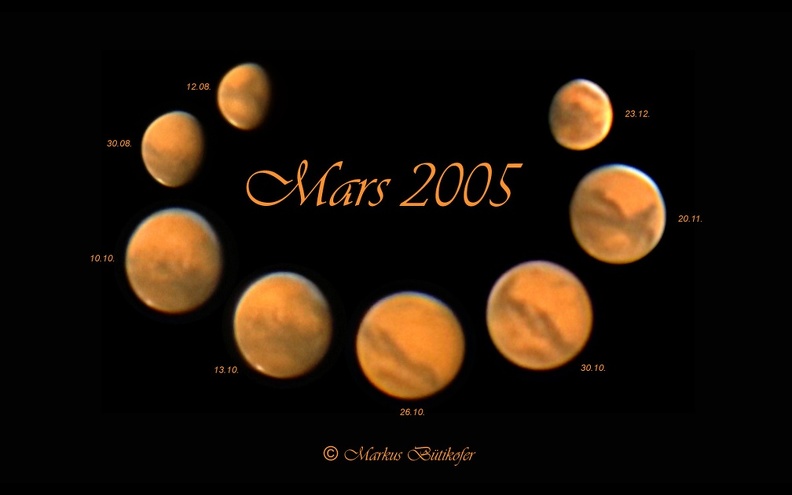 Mars-Ansichten im Jahr 2005