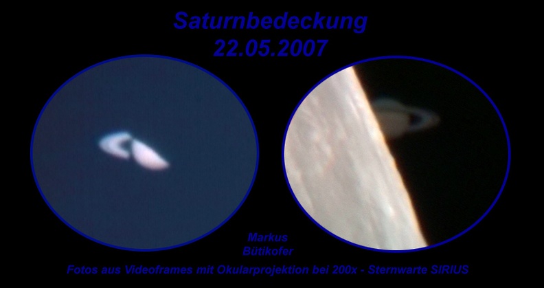 Saturnbedeckung 22.05.2007