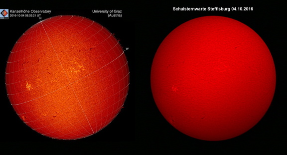 Vergleich H-Alpha Sonnenbilder